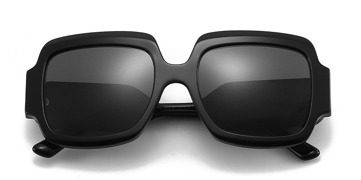 Black Grey Tower - Square Sunglasses