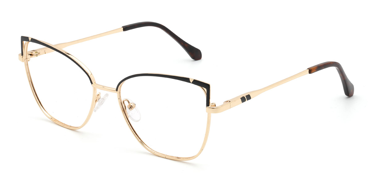 Gold Schwarz Hubris - Cat Eye Glasses