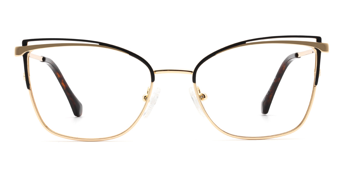 Gold Schwarz Westley - Rectangle Glasses