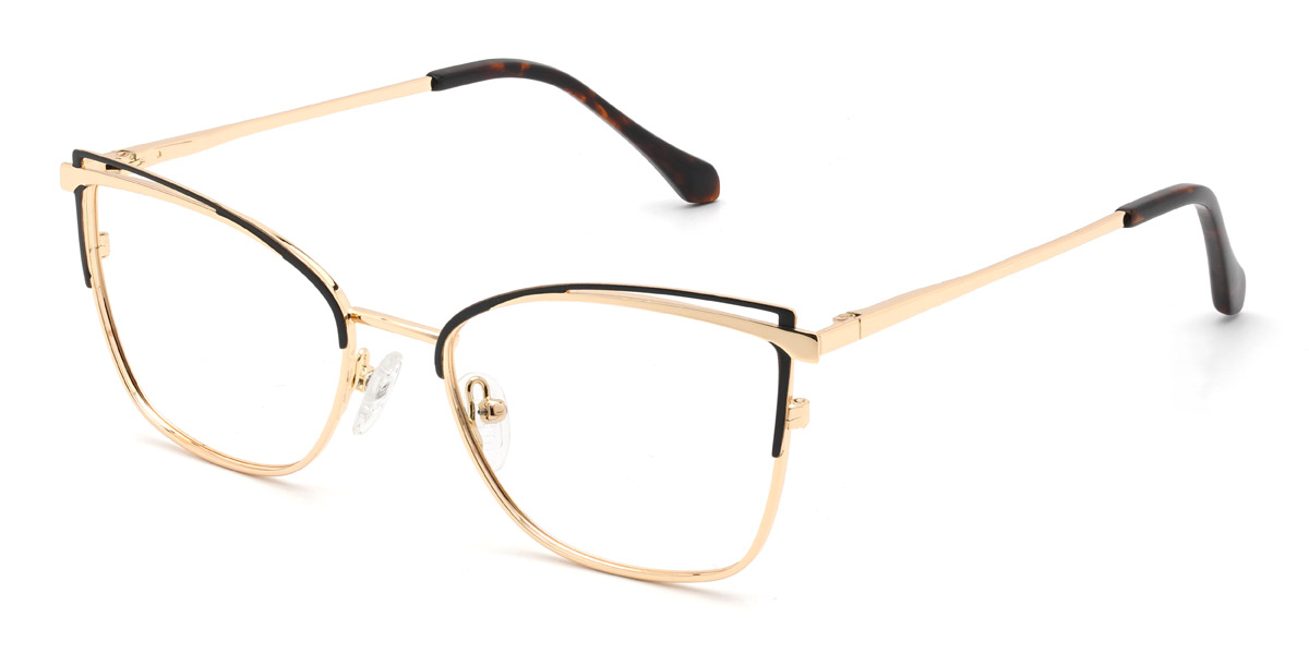 Gold Schwarz Westley - Rectangle Glasses