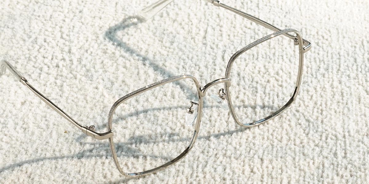 Plata Linden Gafas - Square Glasses