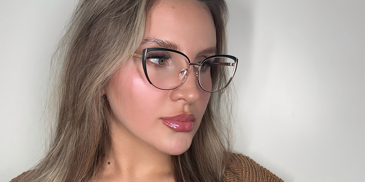 Arany Fekete Emery Szemüveg - Cat Eye Glasses