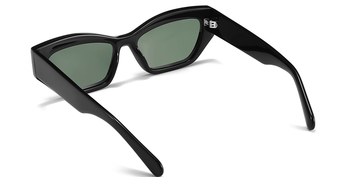 Noir Gris Renea - Rectangle Sunglasses