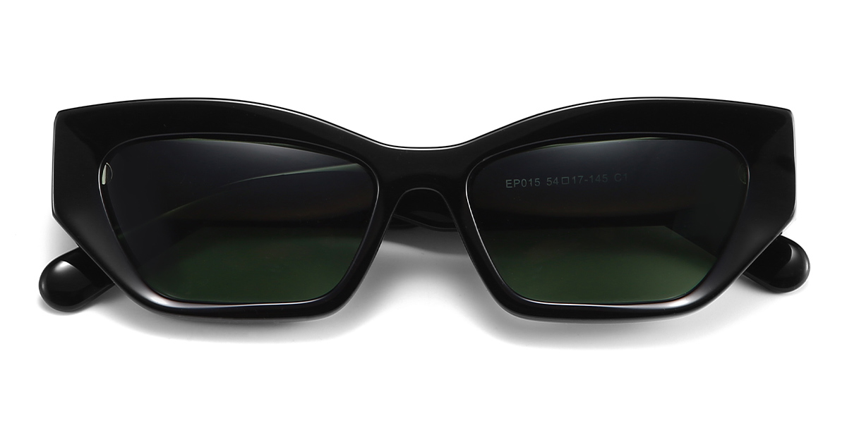 Noir Gris Renea - Rectangle Sunglasses