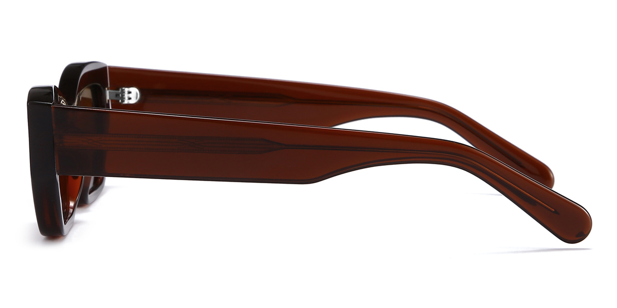 Brown Brown Renea - Rectangle Sunglasses