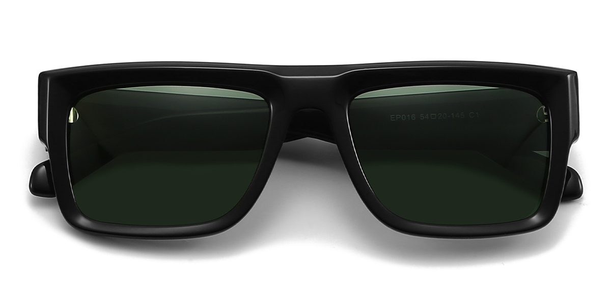 Noir Gris Wendell - Rectangle Sunglasses