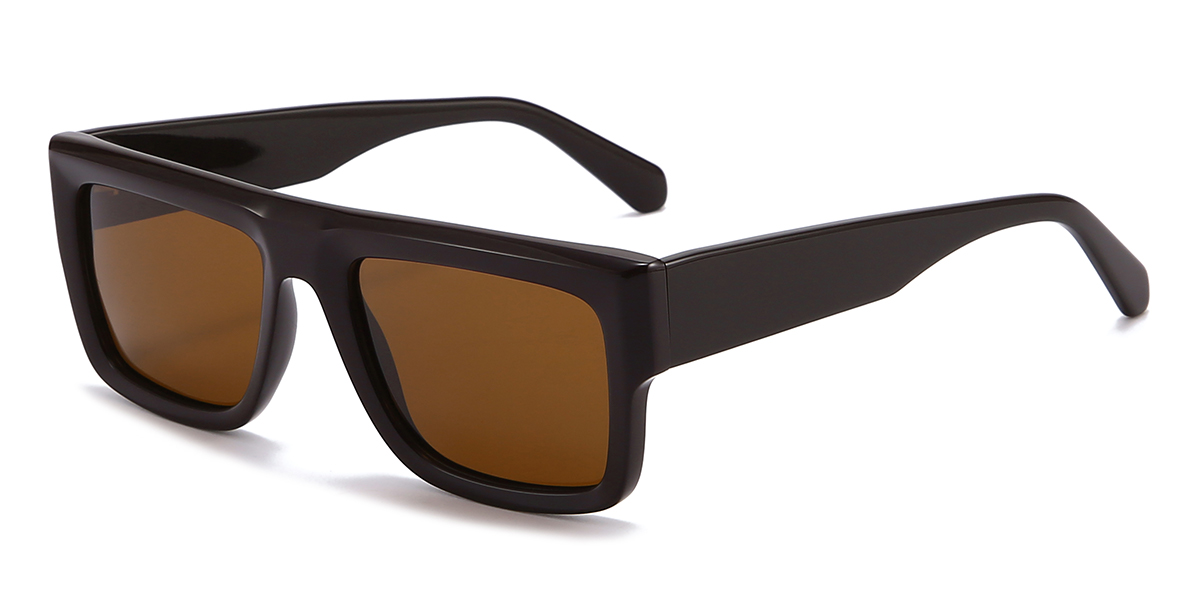 Brown Brown Wendell - Rectangle Sunglasses