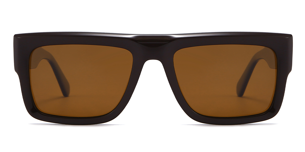 Brown Brown Wendell - Rectangle Sunglasses