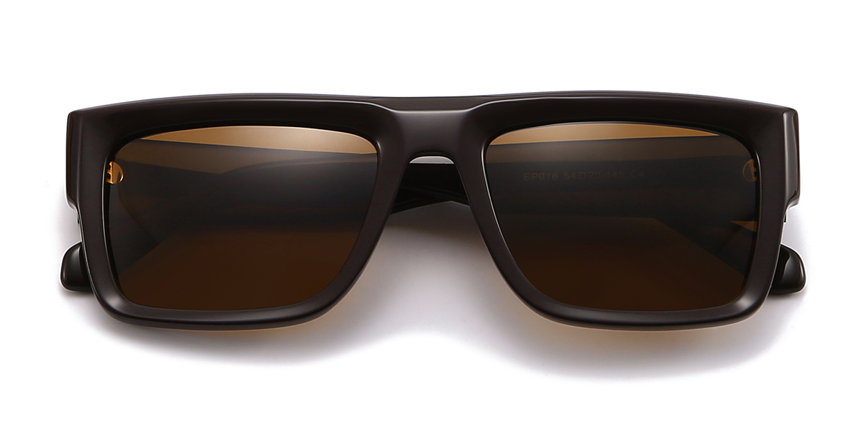 Brown Brown Wendell - Rectangle Sunglasses