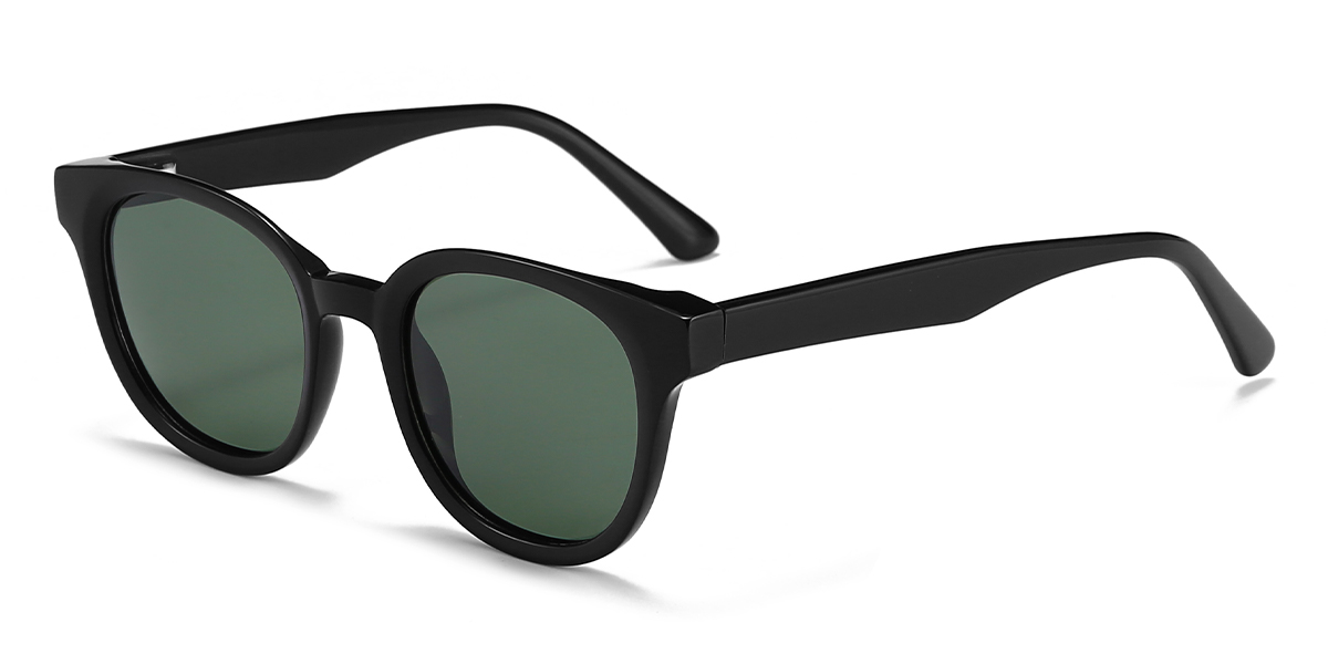 Schwarz Grau Estrada Brille - Oval Sunglasses