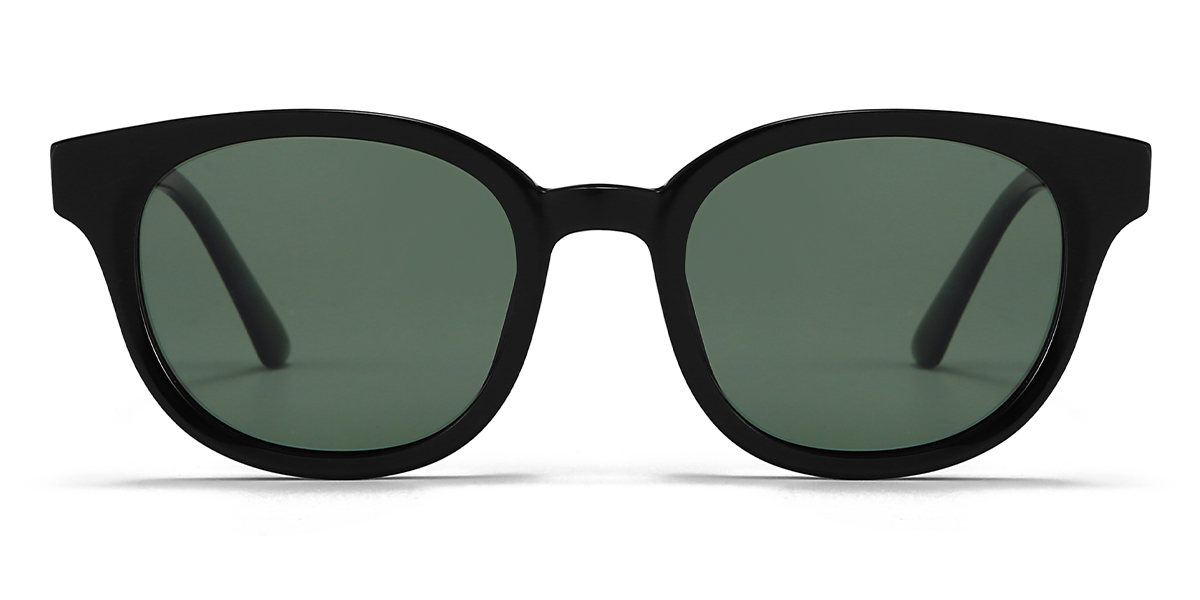 Black Grey Estrada Glasses - Oval Sunglasses