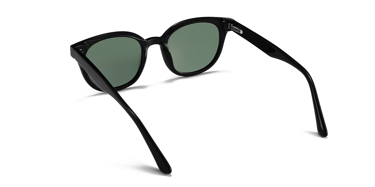 Schwarz Grau Estrada Brille - Oval Sunglasses