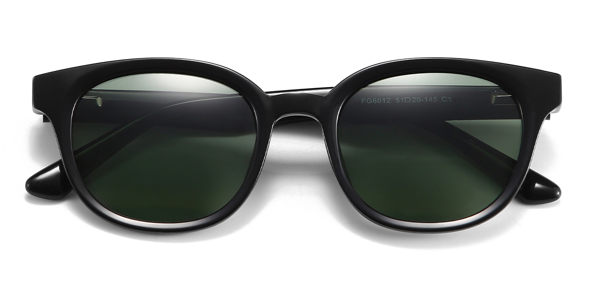 Schwarz Grau Estrada Brille - Oval Sunglasses