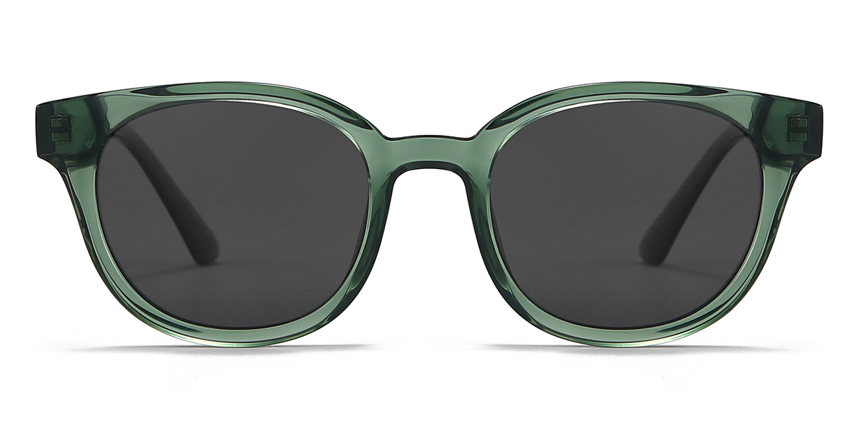 Dark Green Grey Estrada - Oval Sunglasses