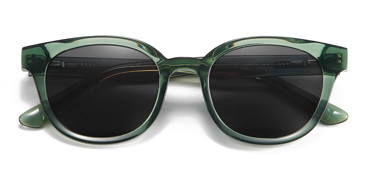 Dark Green Grey Estrada - Oval Sunglasses