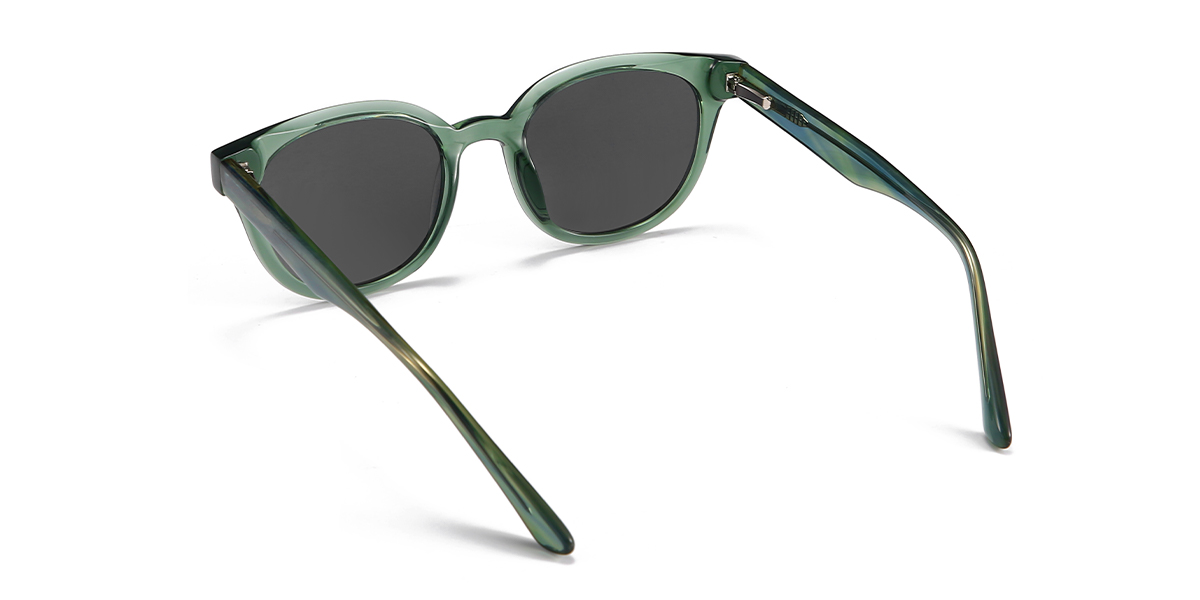 Dark Green Grey Estrada - Oval Sunglasses