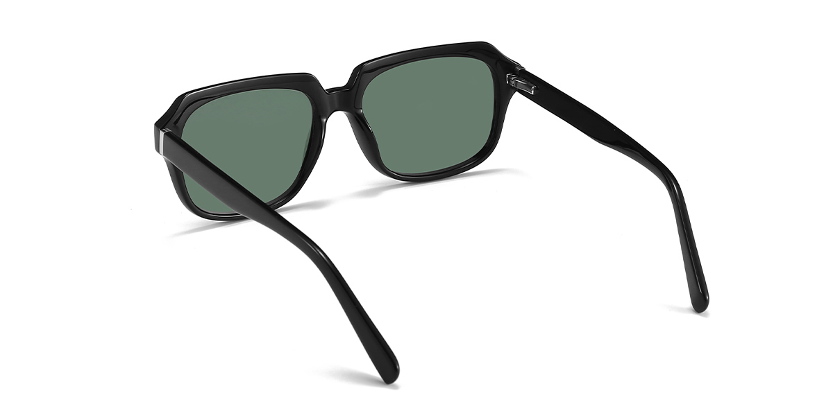 Noir Gris Laraine - Rectangle Sunglasses