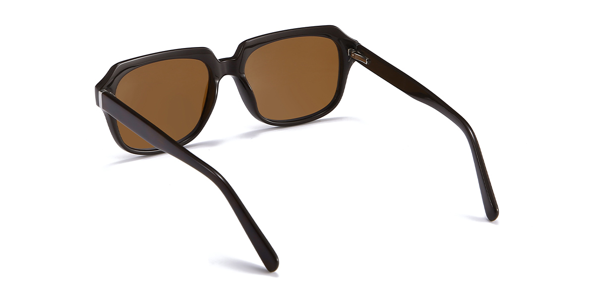 Brown Brown Laraine Glasses - Rectangle Sunglasses