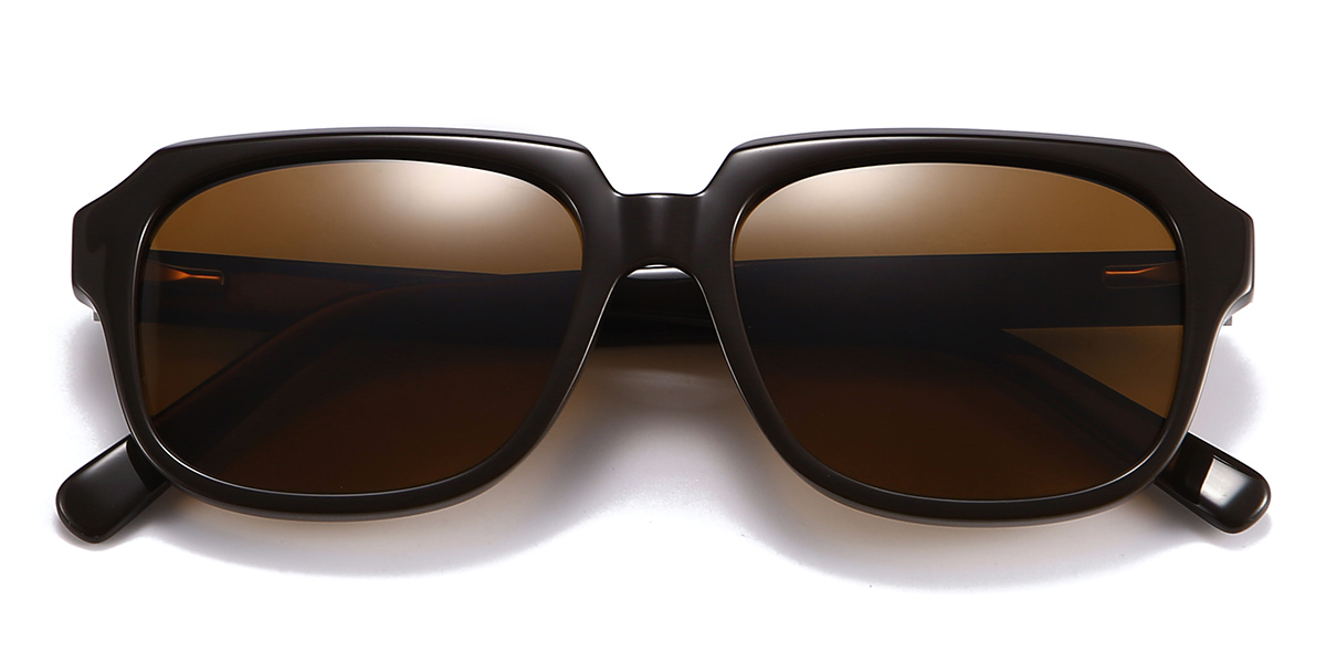 Marrón Marrón Laraine Gafas - Rectangle Sunglasses