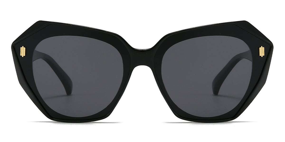 Fekete szürke Shine - Square Sunglasses