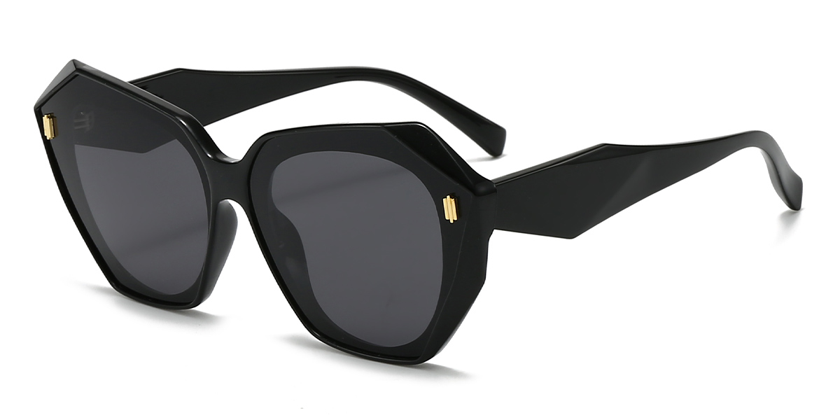 Fekete szürke Shine - Square Sunglasses