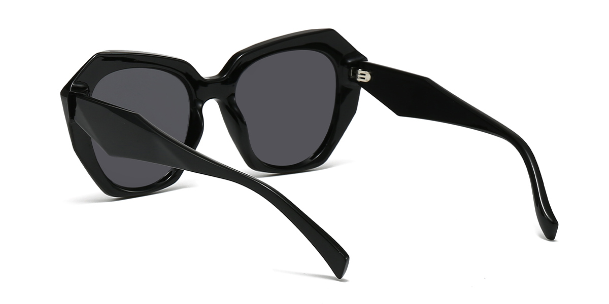 Fekete szürke Shine - Square Sunglasses