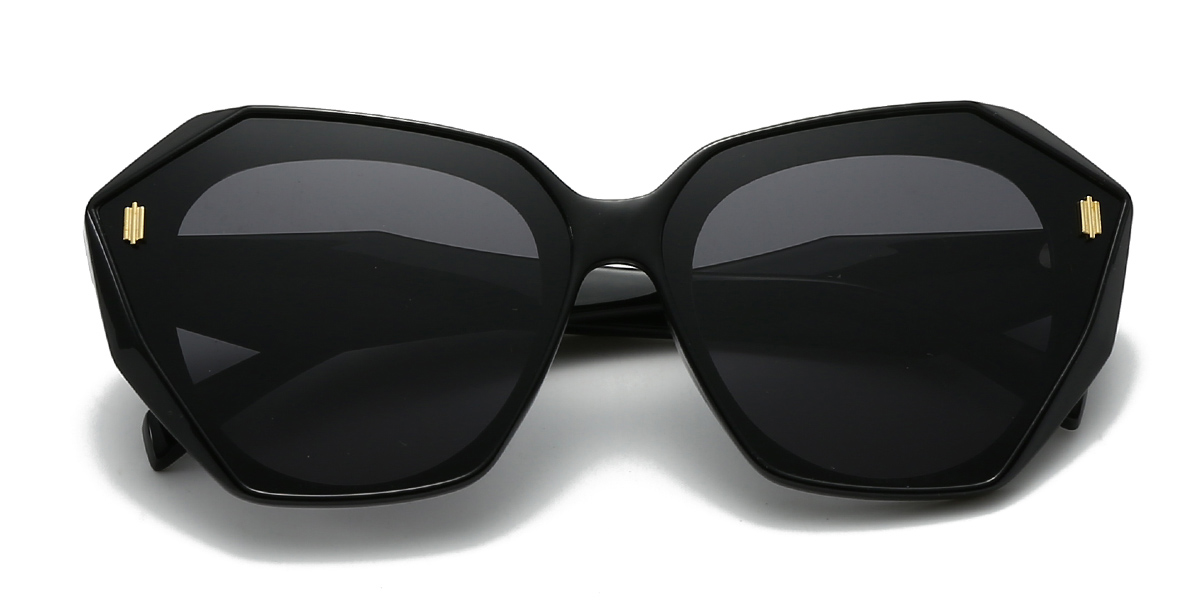 Fekete szürke Shine - Square Sunglasses