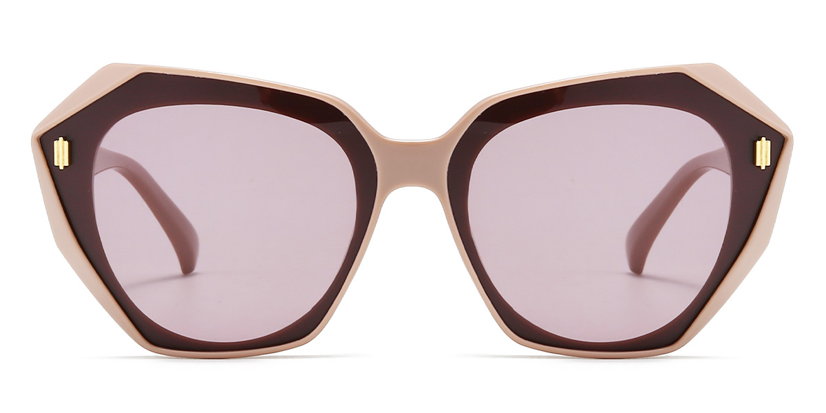 Cameo Brown Brown Shine - Square Sunglasses