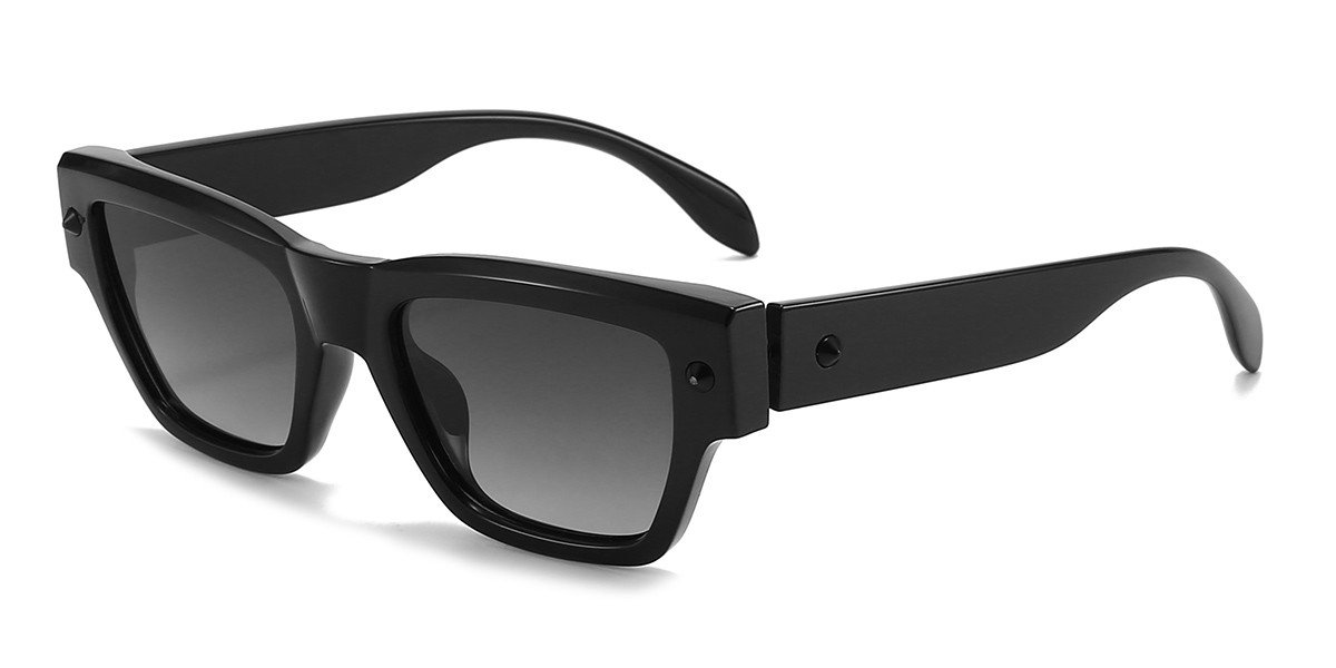 Noir Gris Kahle - Rectangle Sunglasses