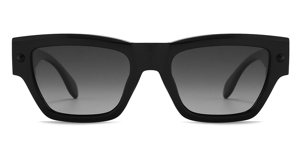 Negro Gris Kahle - Rectangle Sunglasses