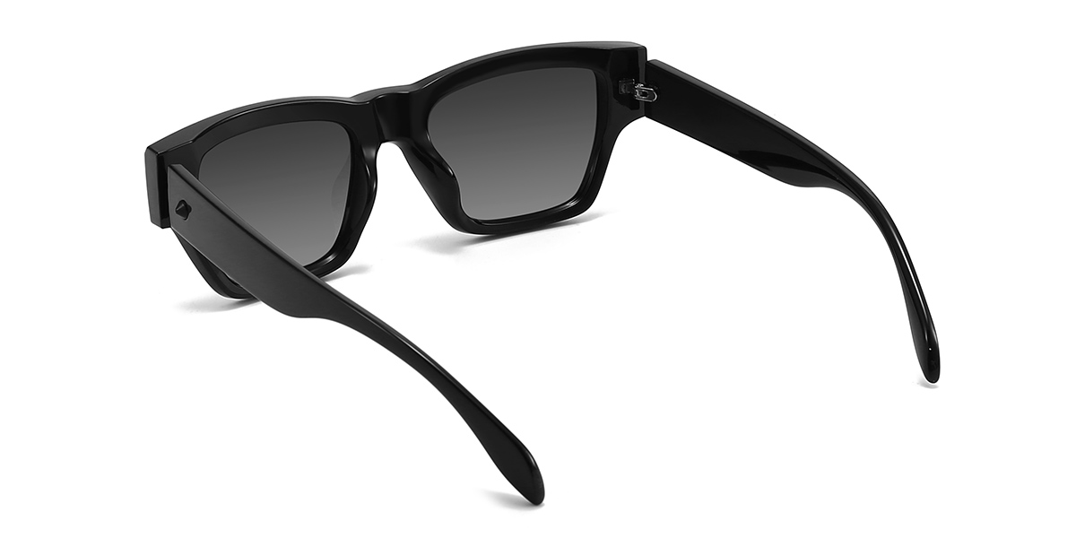 Noir Gris Kahle - Rectangle Sunglasses