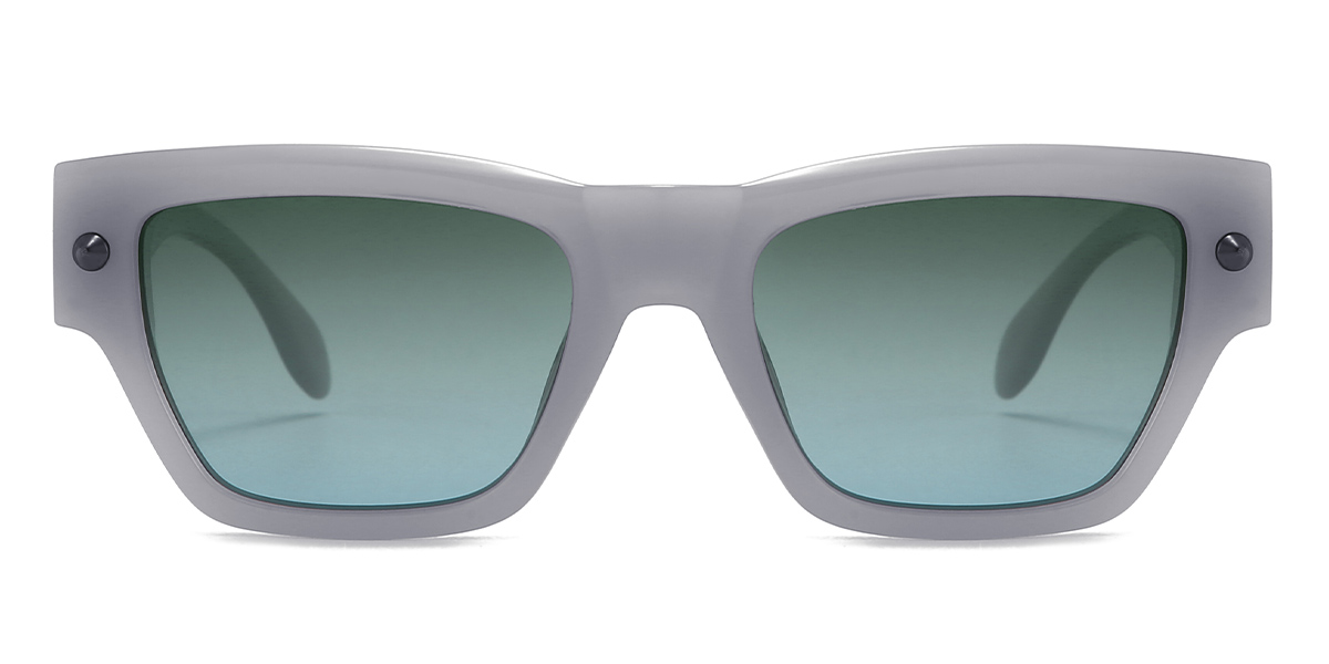 Grey Blue Kahle - Rectangle Sunglasses