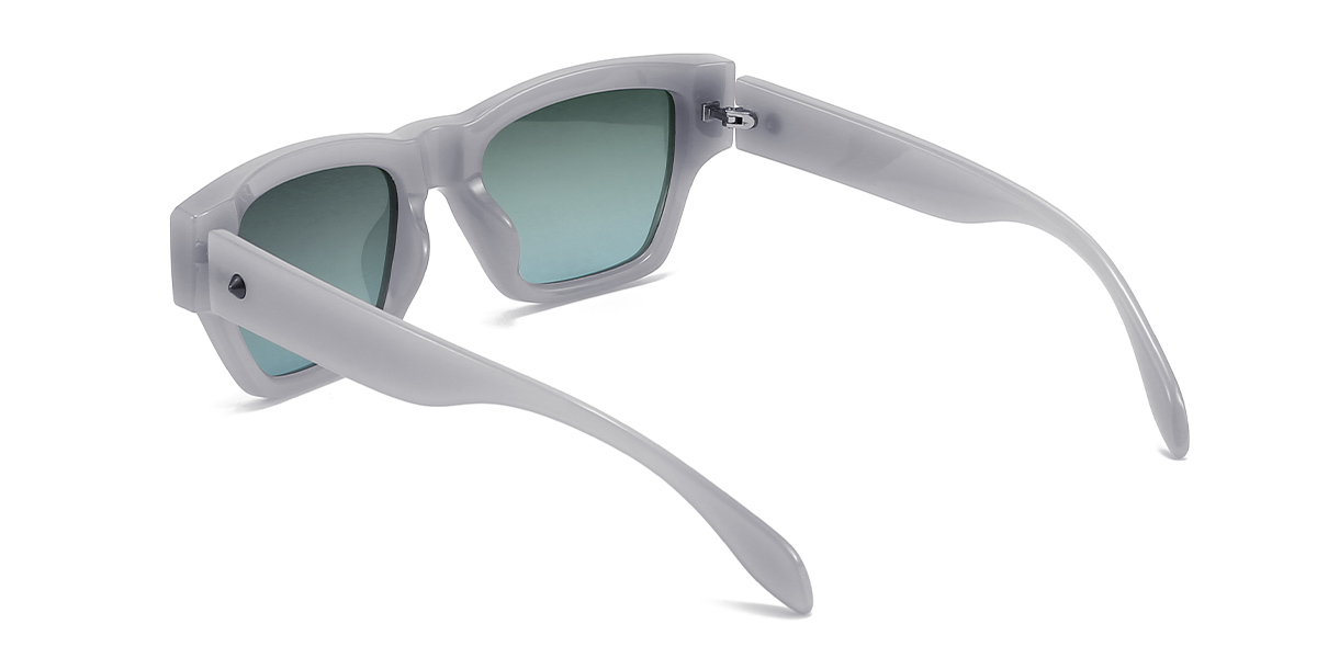 Grey Blue Kahle - Rectangle Sunglasses