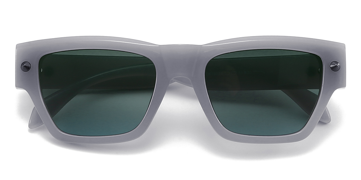 Grey Blue Kahle - Rectangle Sunglasses