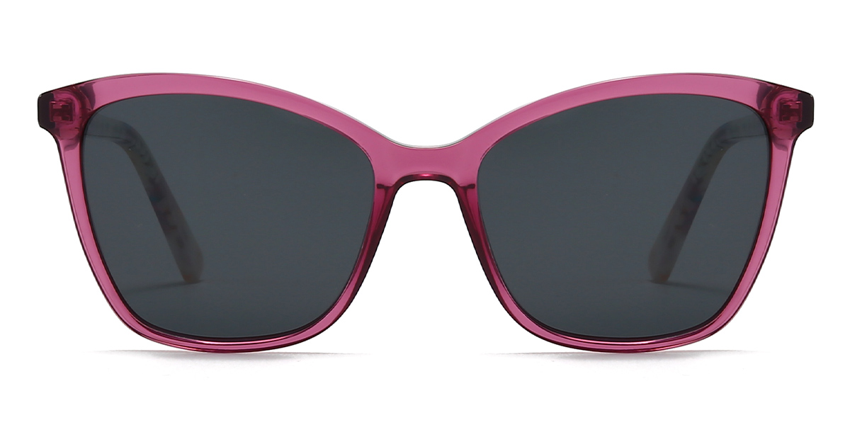 Púrpura gris Annalisa Gafas - Cat Eye Sunglasses