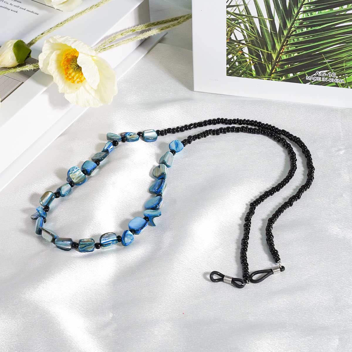 Blue Eyeglass Chain