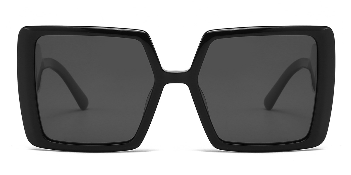 Black Grey Krystle - Square Sunglasses