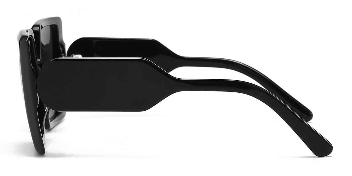 Black Grey Krystle - Square Sunglasses