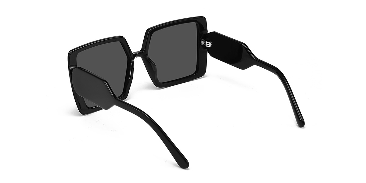 Black Grey Krystle - Square Sunglasses