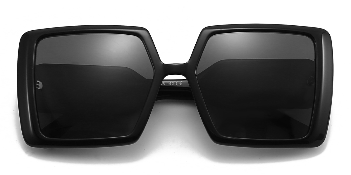 Black Grey Krystle - Square Sunglasses