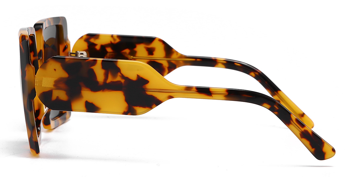 Yellow Tortoiseshell Grey Krystle Glasses - Square Sunglasses