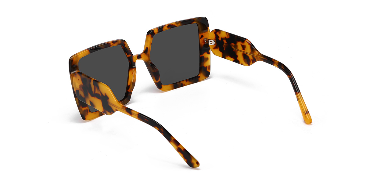 Yellow Tortoiseshell Grey Krystle - Square Sunglasses