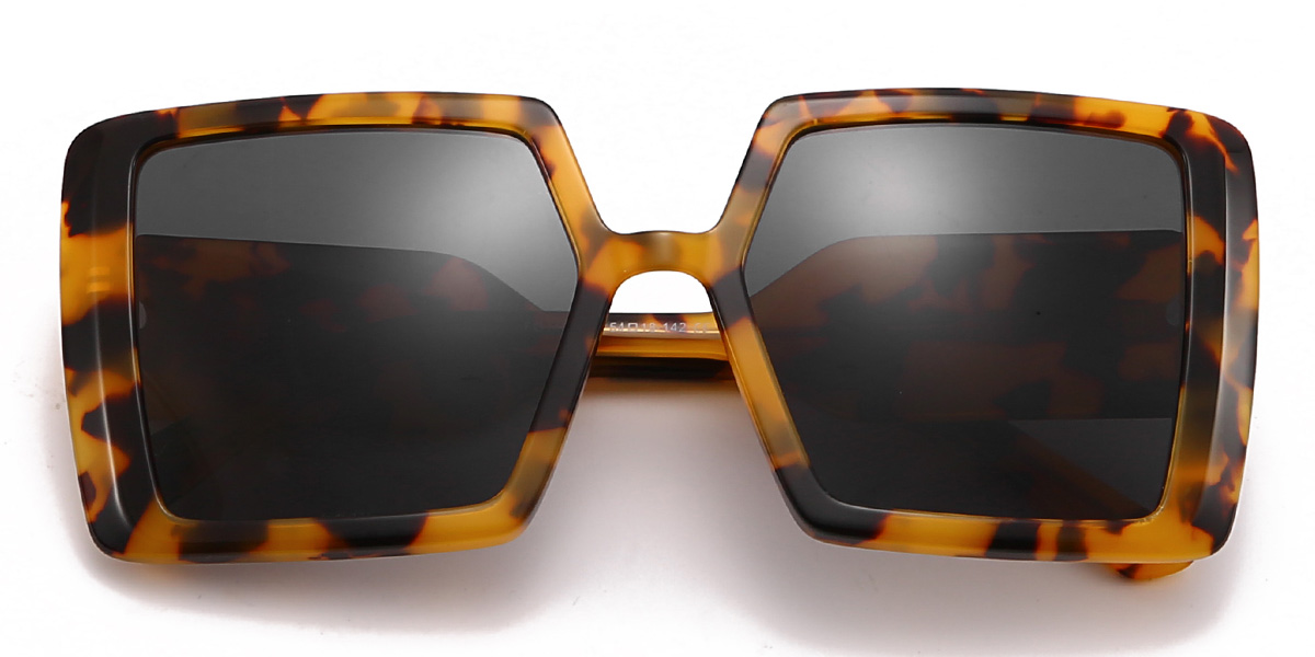 Yellow Tortoiseshell Grey Krystle - Square Sunglasses