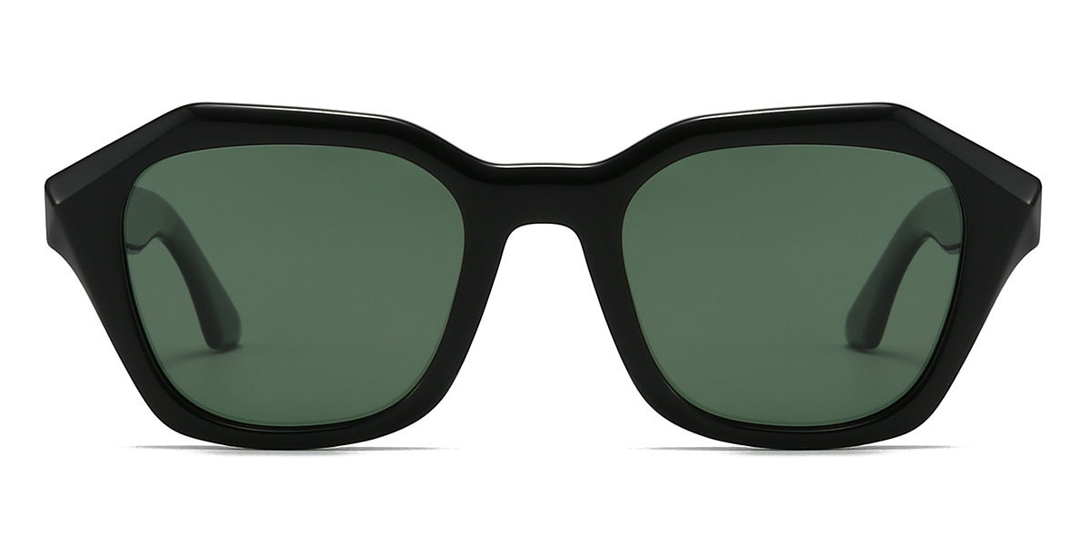 Negro Gris Martins Gafas - Rectangle Sunglasses