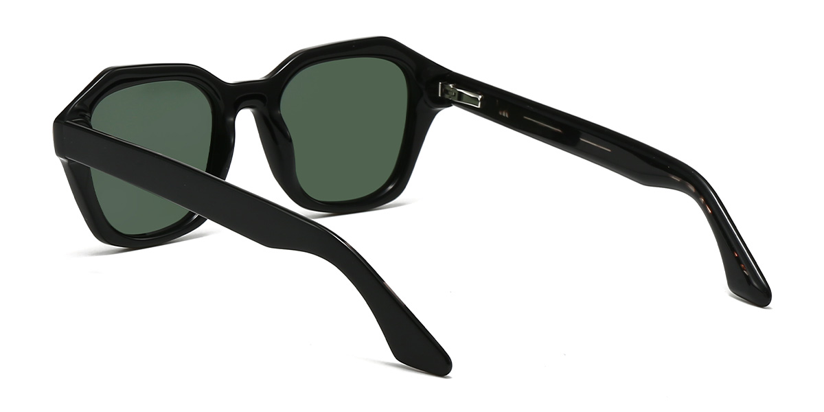 Black Grey Martins - Rectangle Sunglasses