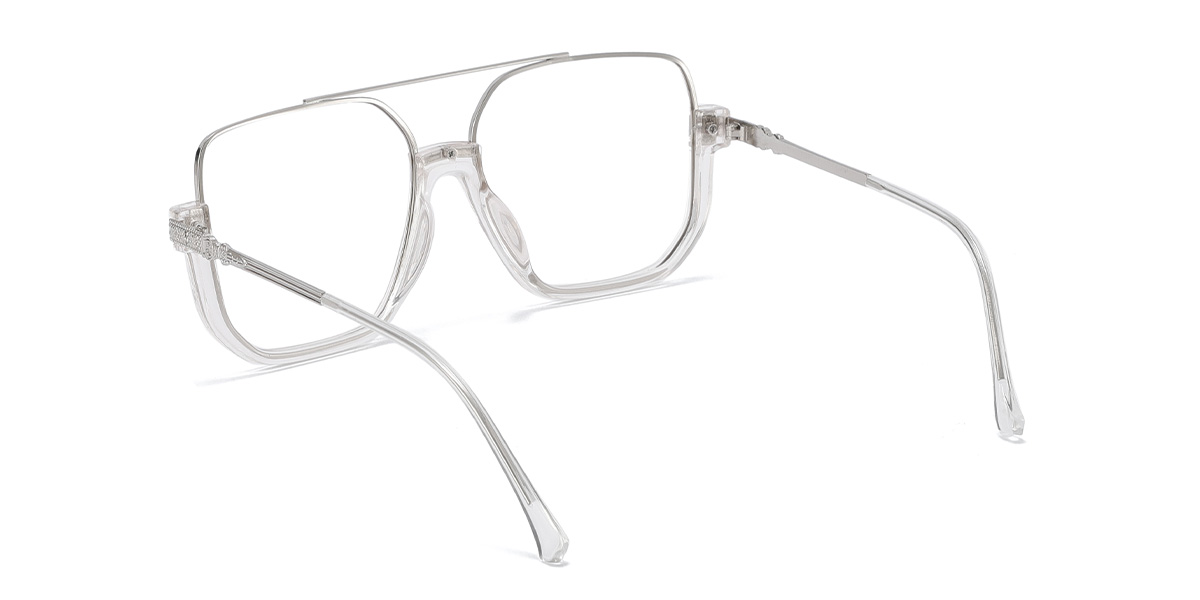 Silver Clear Vilanova Glasses - Aviator Glasses