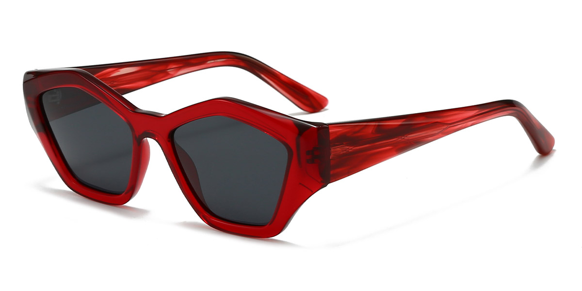 Red Grey Rohana - Cat Eye Sunglasses