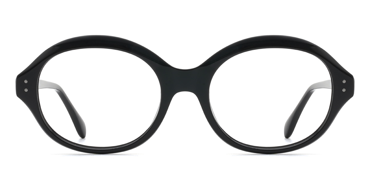 Black Petrichor - Oval Glasses