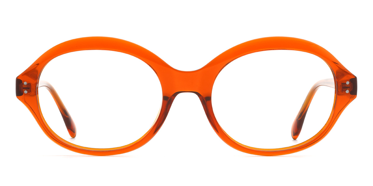 Orange Petrichor - Oval Glasses