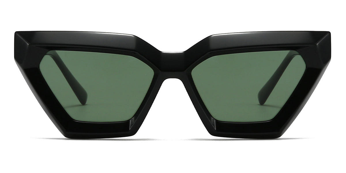 Black Grey Valentino - Rectangle Sunglasses